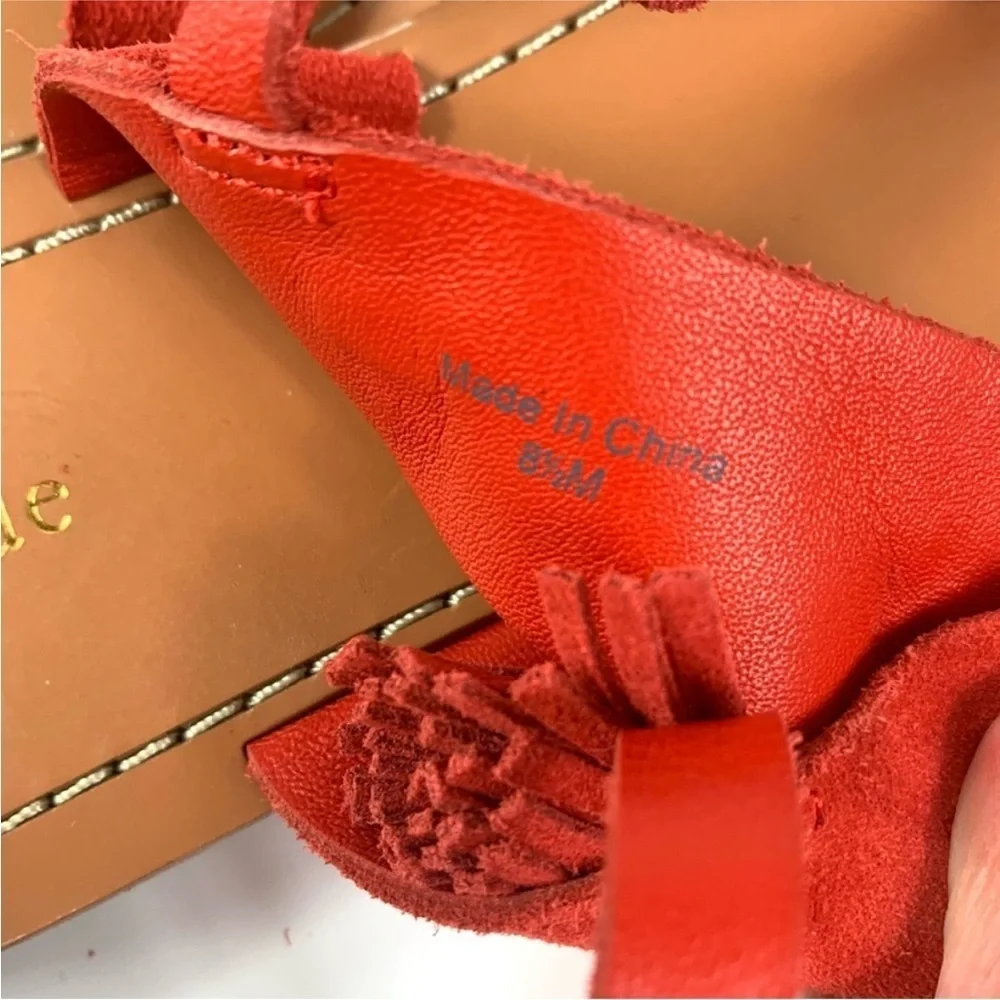KATE SPADE Red Suede Women's Sandals
